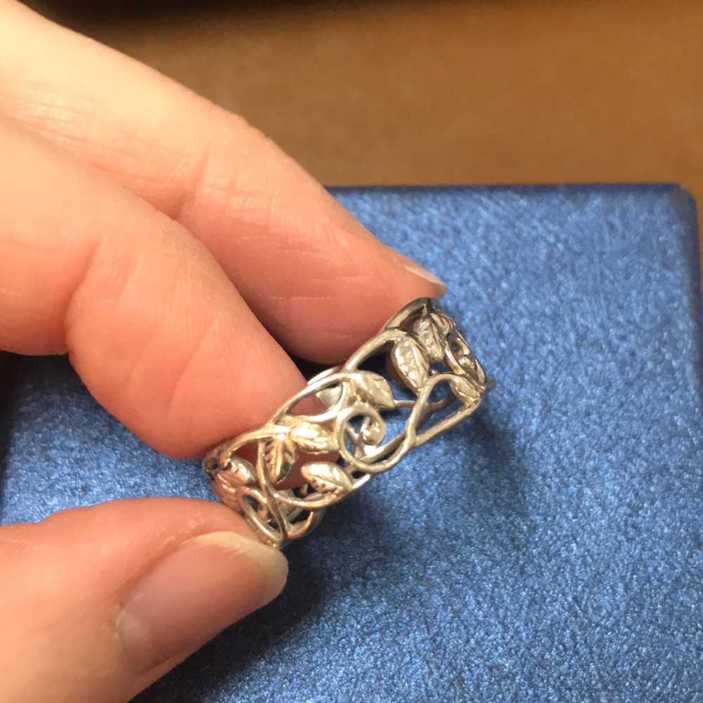Open Work Leaf Ring - image 2